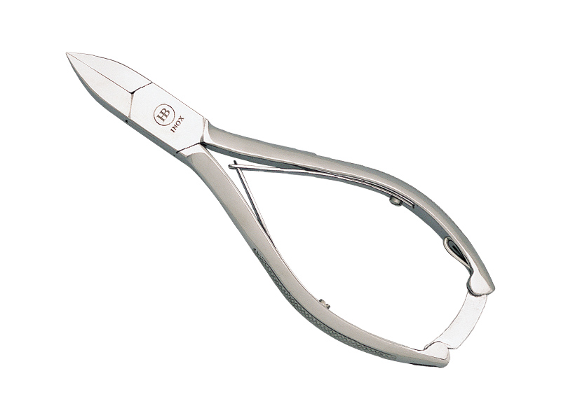 Pince à ongles incarnés HB mors droits - branches quadrillées 15 cm
