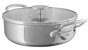 RONDEAU MAUVIEL AVEC COUVERCLE EN VERRE M'COOK - 28 CM