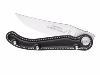 COUTEAU LAGUIOLE PAR CLAUDE DOZORME - 12CM - CUIR NOIR