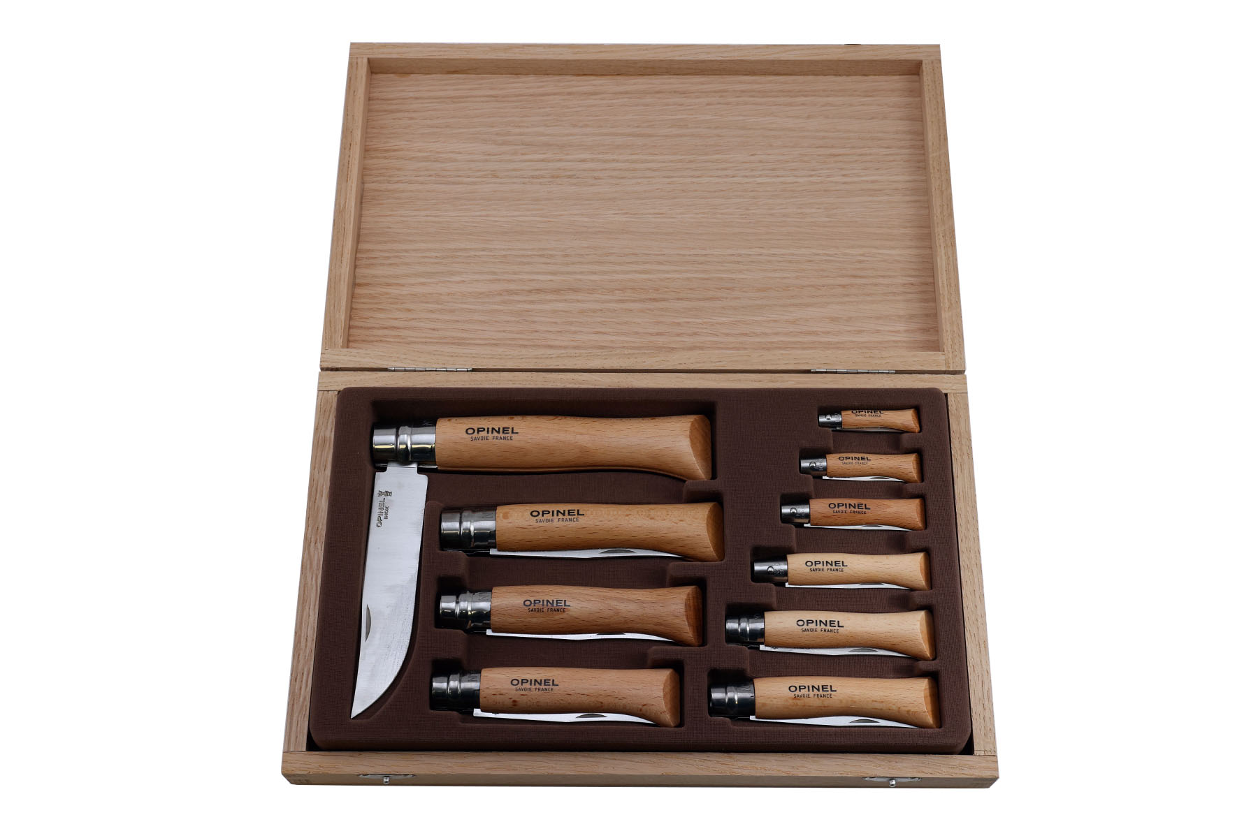 Coffret bois Opinel lames inox