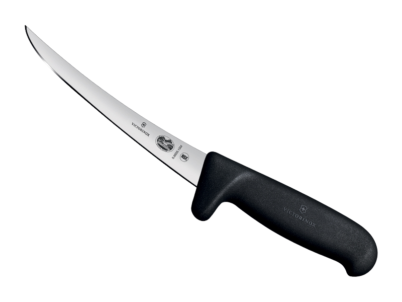 Couteau à désosser Victorinox lame dos renversée 15 cm - manche fibrox noir