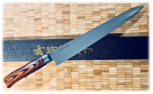 COUTEAU JAPONAIS DE CUISINE - TAMAHAGANE GAMME SAN - SUJIHIKI 27 CM