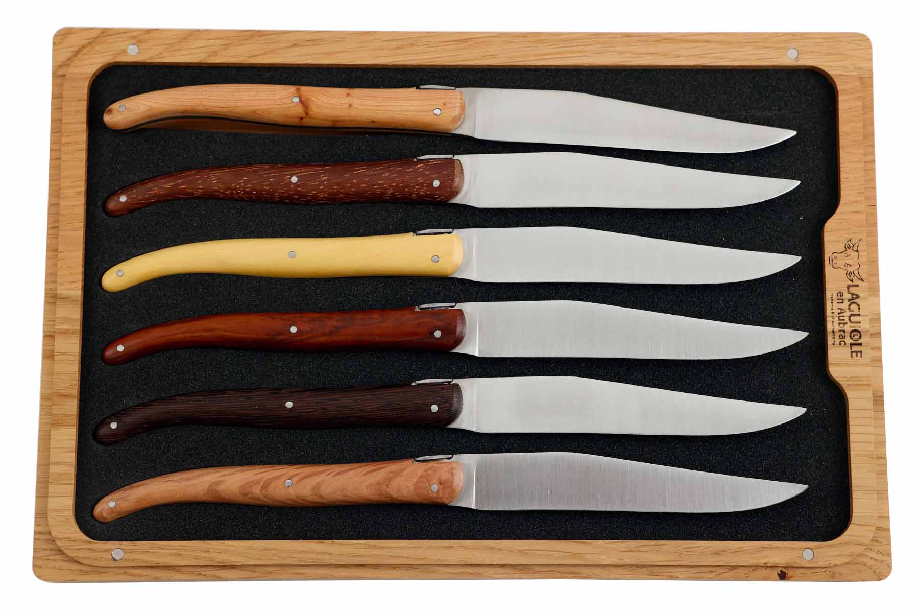 Coffret de 6 couteaux de table Laguiole en Aubrac "le quotidien" - Mixte