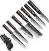 TOJIRO SHIPPU BLACK MALLETTE DE 7 COUTEAUX