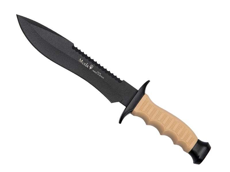 Poignard Muela 85-181 lame 18 cm manche zamak noir et inserts sable