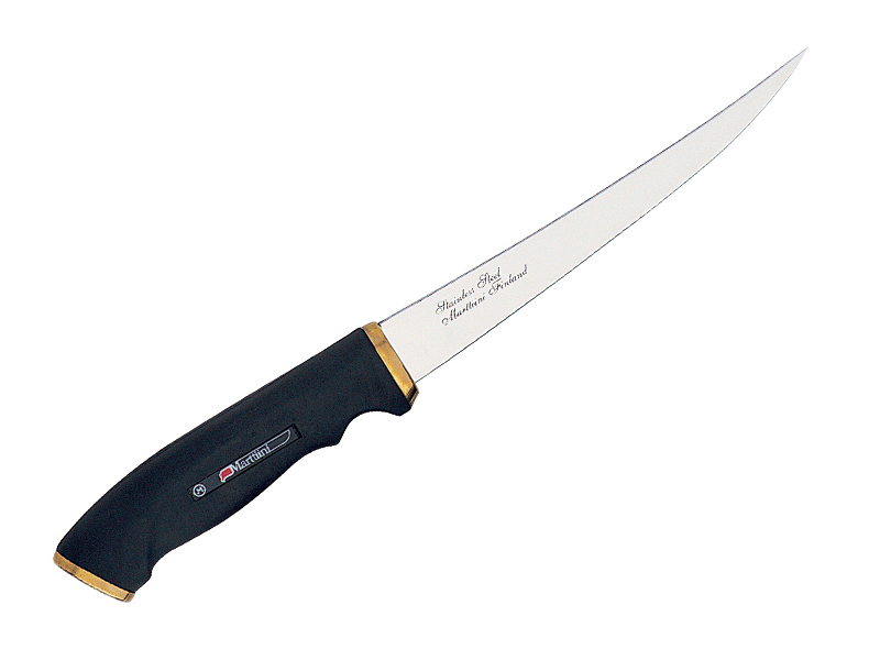 Poignard Marttiini, lame à filets flexible 15 cm - manche caoutchouc