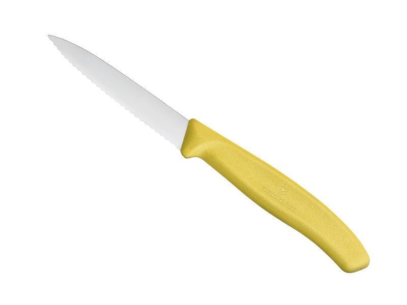 Couteau office Victorinox Swissclassic 8 cm jaune à dents