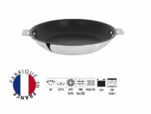 Poêle inox antiadhésive Cristel Casteline 26 cm - poignées amovibles