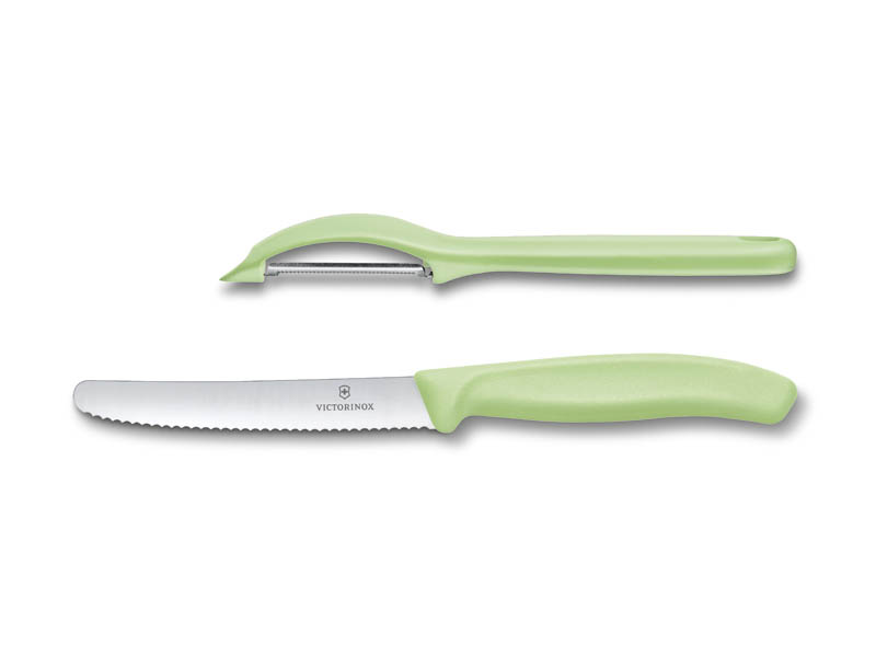 Set couteau tomates et éplucheur universel Victorinox - vert pastel