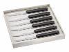 COFFRET 6 COUTEAUX DE TABLE "NAVETTE 6.16" PAR CLAUDE DOZORME - NOIR
