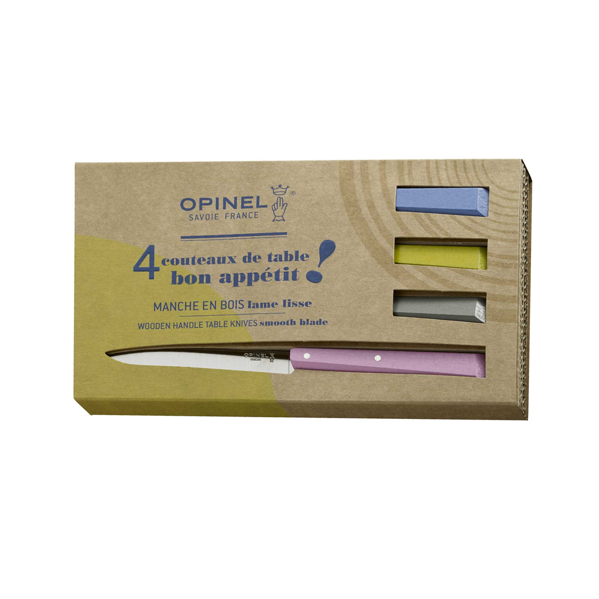 Coffret de 4 couteaux de table Opinel Bon Appétit "Campagne"