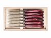 COFFRET 6 COUTEAUX DE TABLE/STEAK - LAGUIOLE PAR CLAUDE DOZORME - 22CM - BORDEAUX