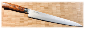 COUTEAU JAPONAIS DE CUISINE - TAMAHAGANE GAMME TSUBAME WOOD - SUJIHIKI 27 CM